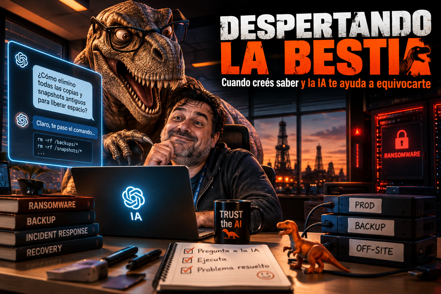 Despertando la bestia: inteligencia artificial, ransomware y backups